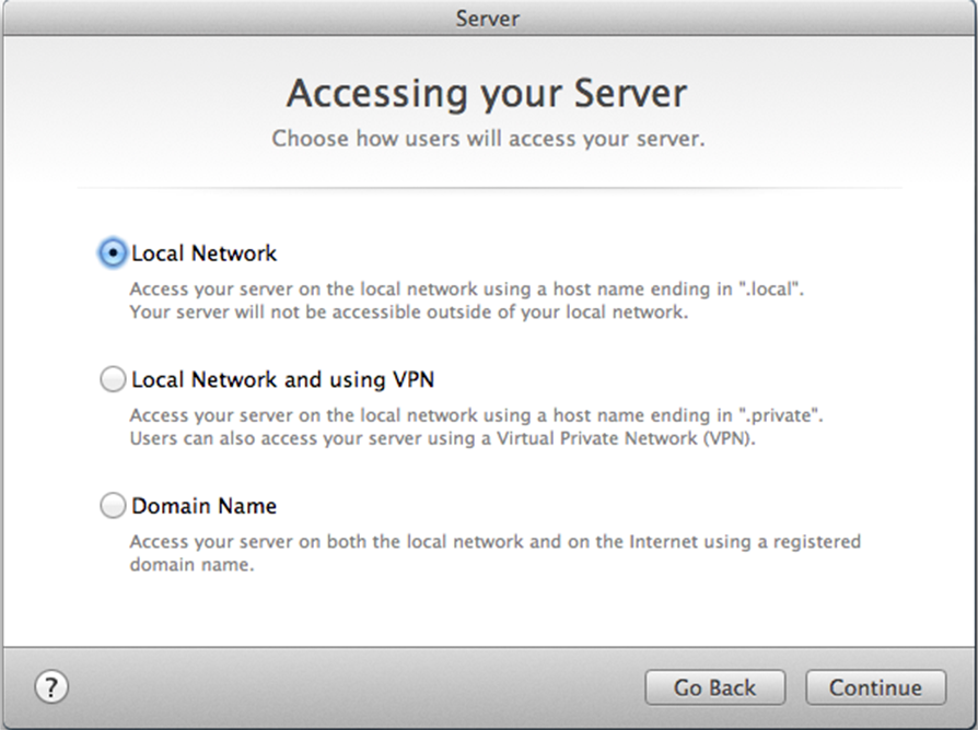 1.2 - Mac OS X Server - Network Type