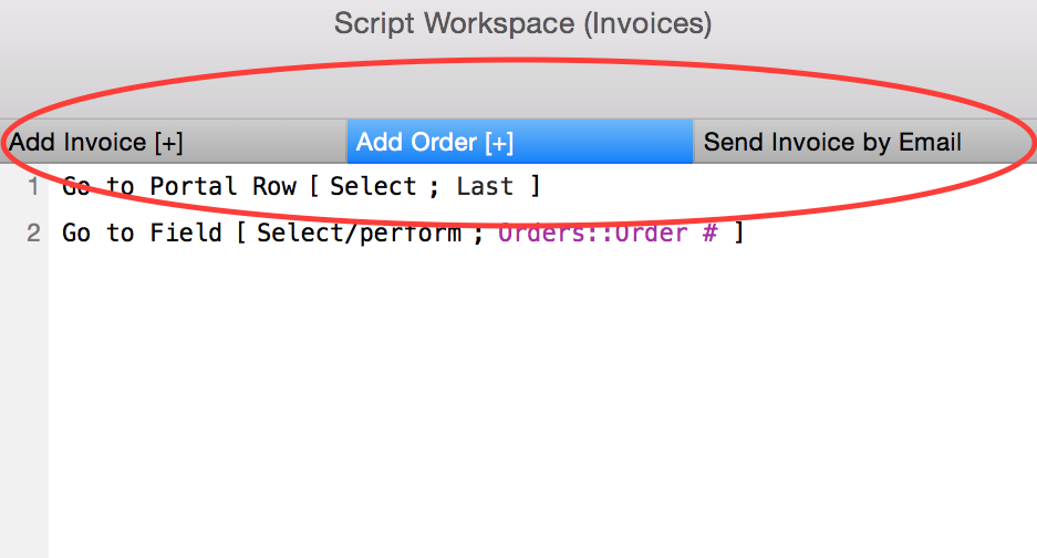 FileMaker Tabbed Interface