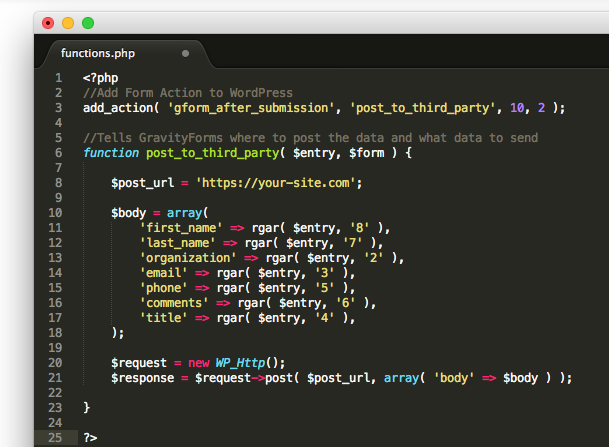 FileMaker Gravity Forms