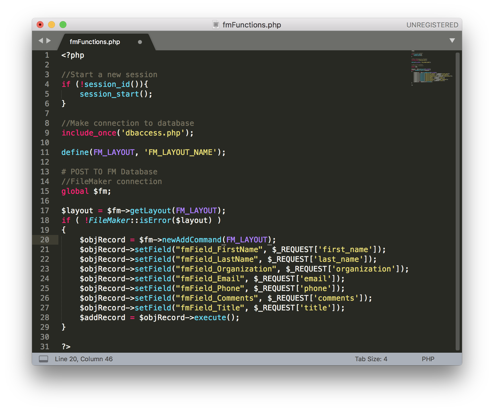 FileMaker Gravity Form Integration