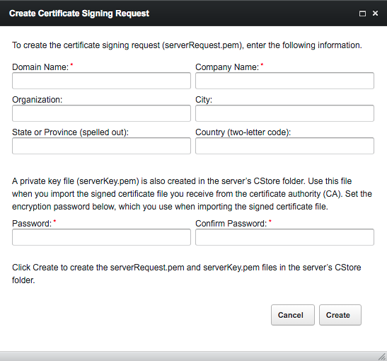 Create Certificate Signing Request