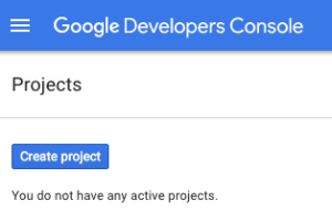 Create Google Project